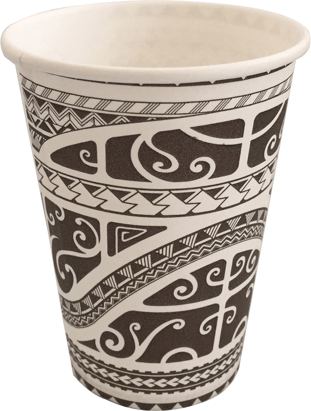 Kartonnen beker MAORI MARRON 18 CL DA